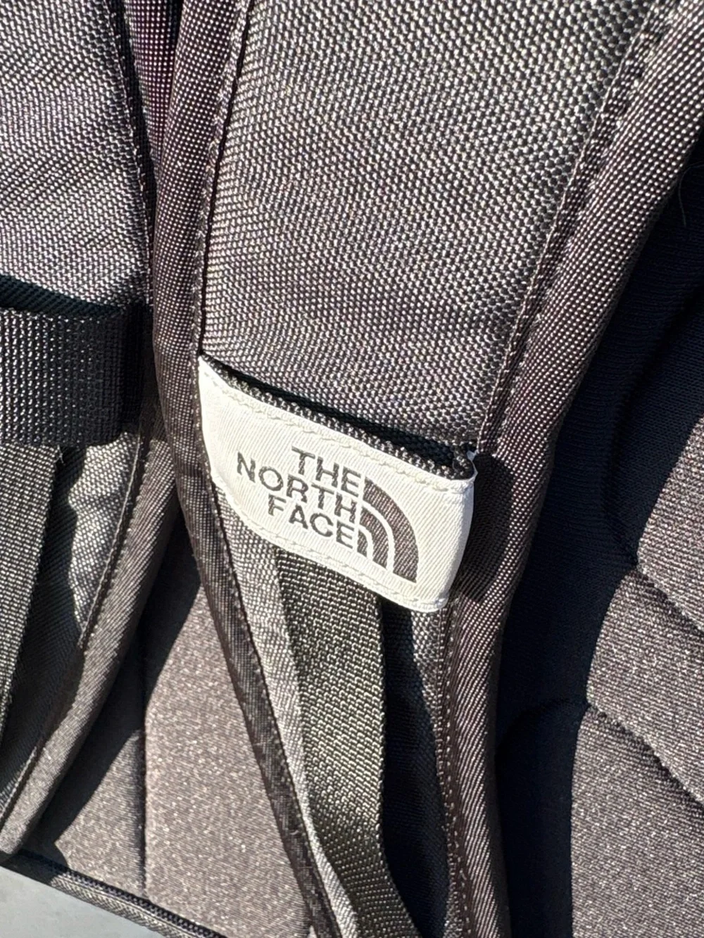 The North Face Blue and Gray Men's Backpack with Front Bungee
